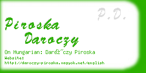 piroska daroczy business card